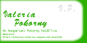 valeria pokorny business card